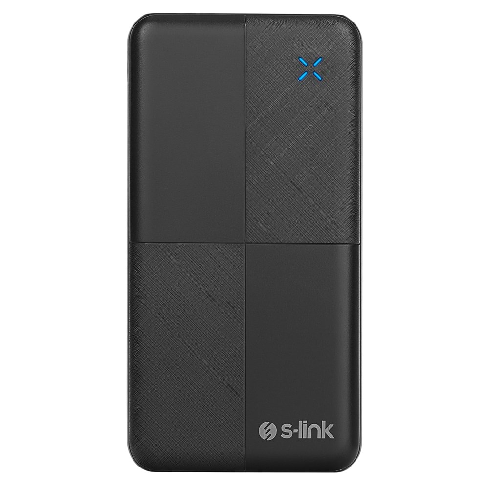 S-link IP-G12N 10000mAh Micro+Usb+ Type-C Giriş+Çıkış Siyah Taşınabilir Pil Şarj Cihazı Powerbank