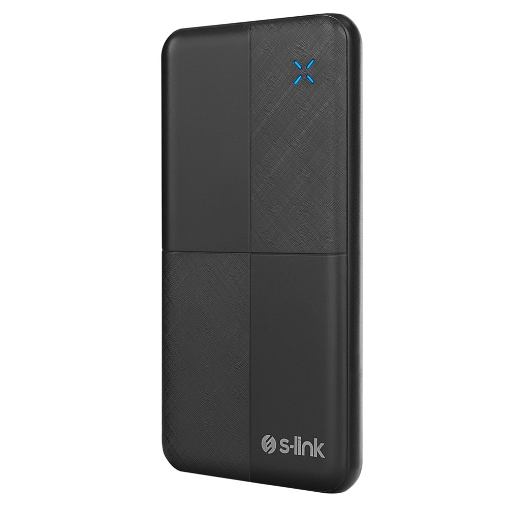 S-link IP-G12N 10000mAh Micro+Usb+ Type-C Giriş+Çıkış Siyah Taşınabilir Pil Şarj Cihazı Powerbank