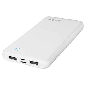 S-link IP-G12N 10000mAh Micro+Usb+ Type-C Giriş+Çıkış Beyaz. Taşınabilir Pil Şarj Cihazı Powerbank