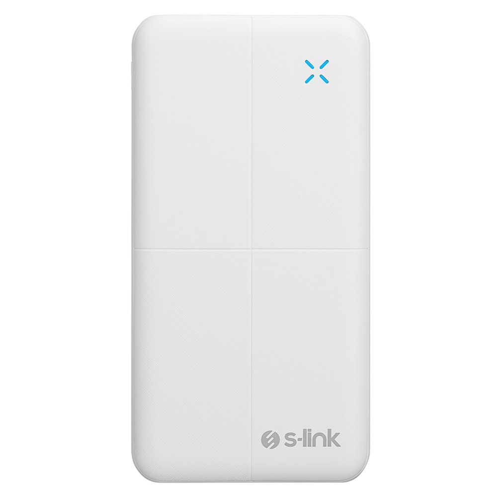 S-link IP-G12N 10000mAh Micro+Usb+ Type-C Giriş+Çıkış Beyaz. Taşınabilir Pil Şarj Cihazı Powerbank