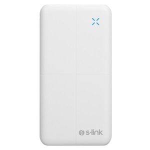 S-link IP-G12N 10000mAh Micro+Usb+ Type-C Giriş+Çıkış Beyaz. Taşınabilir Pil Şarj Cihazı Powerbank