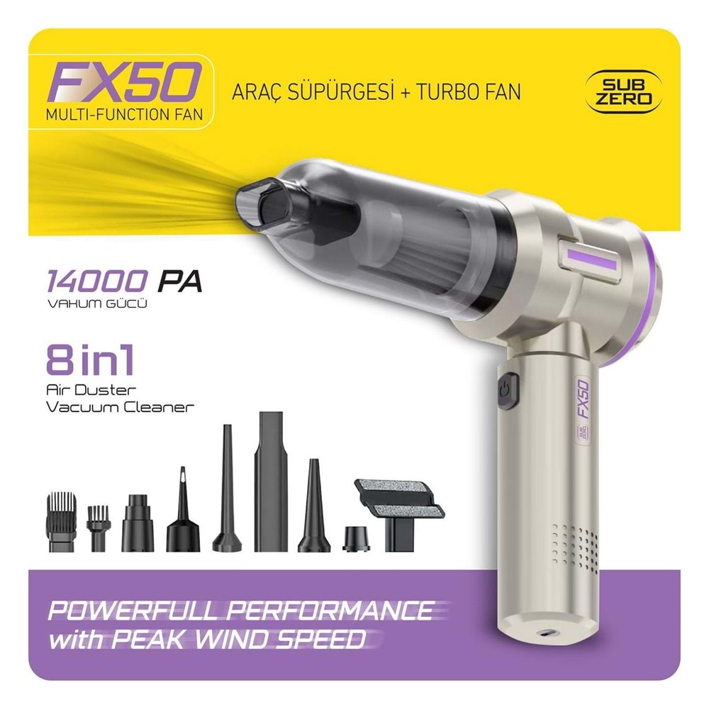 Subzero FX50 14.000PA Vakum Süpürge