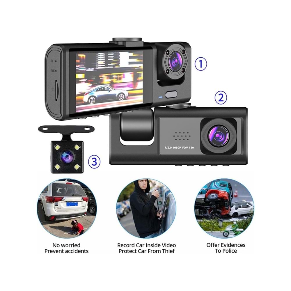 Tastech Carbon T717 Araç Kamerası