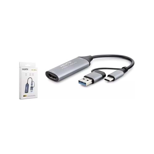 Hadron Hdx7844 Hdmi Video Capture Type-C + Usb3.0 4K 30Hz Gri