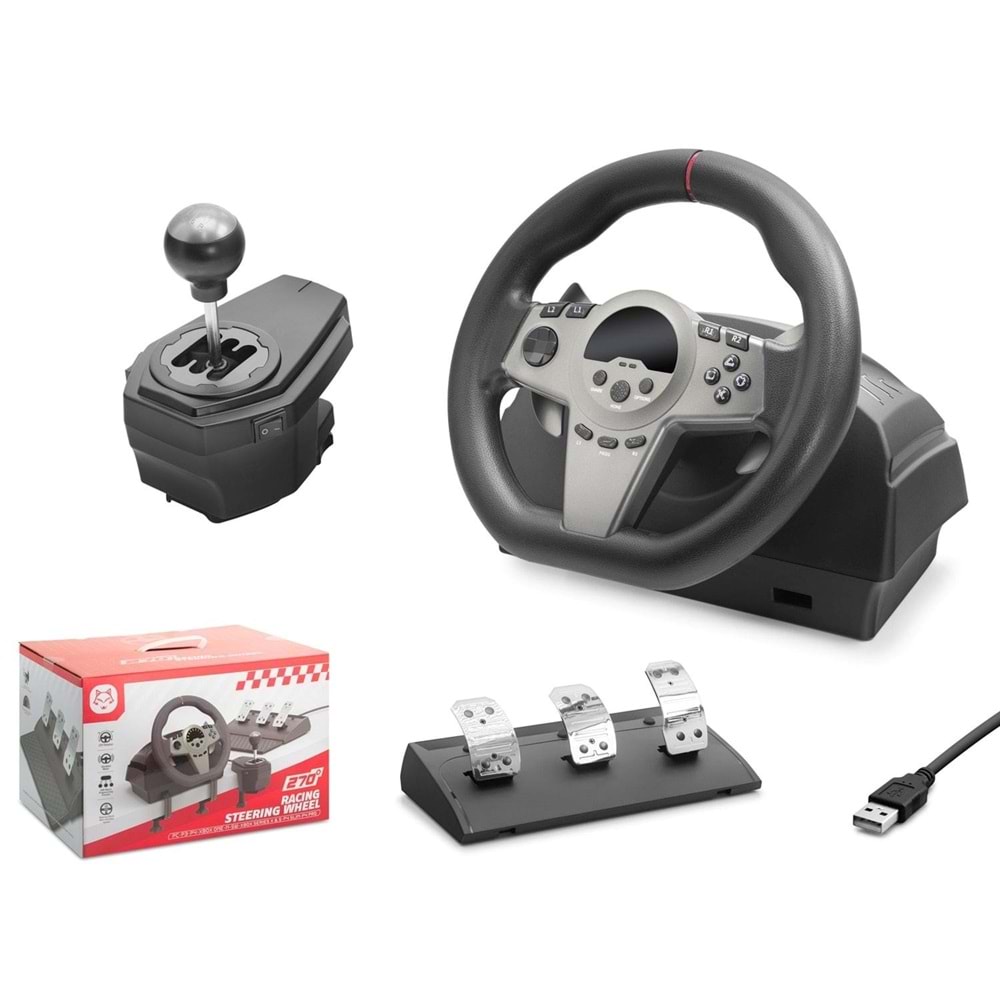 Nodar Nd707 Direksiyon Seti Siyah 270° Ps4/Ps3/Pc/Xbox One/N-Sw/Xbox Series/S P4 Slim P4 Pro Siyah