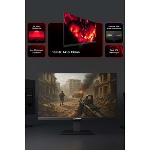 Rampage MIRACLE MC27RQ180 27'' 180Hz 1ms Fast IPS QHD 2K HDR Freesync Pivot PC Flat Oyuncu Monitörü