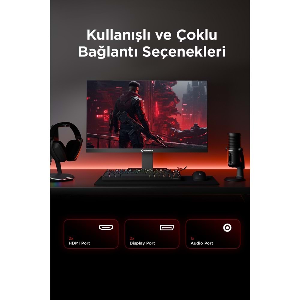 Rampage MIRACLE MC27RQ180 27'' 180Hz 1ms Fast IPS QHD 2K HDR Freesync Pivot PC Flat Oyuncu Monitörü