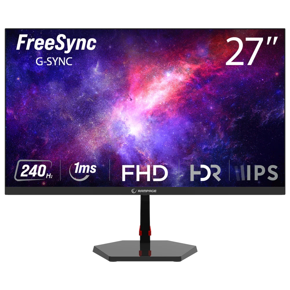 Rampage RAVEN RV27R240F 27'' 240Hz 1ms FAST IPS FHD Freesync/G-Sync PC Flat Oyuncu Monitörü