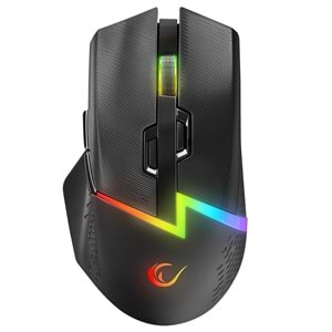Rampage DROP M3 V2 24000 DPI 3311 Sensor Siyah RGB Şarjlı Kablosuz 80 Milyon Huano Switch Gaming Oyuncu Mouse