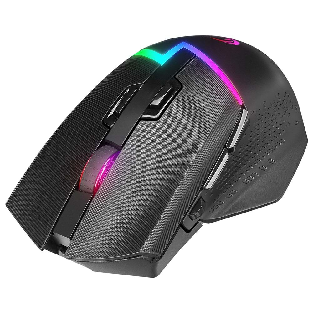 Rampage DROP M3 V2 24000 DPI 3311 Sensor Siyah RGB Şarjlı Kablosuz 80 Milyon Huano Switch Gaming Oyuncu Mouse