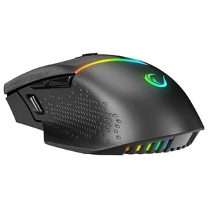 Rampage DROP M3 V2 24000 DPI 3311 Sensor Siyah RGB Şarjlı Kablosuz 80 Milyon Huano Switch Gaming Oyuncu Mouse