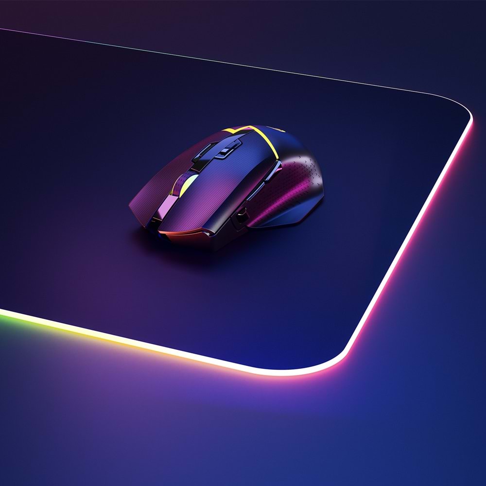 Rampage DROP M3 V2 24000 DPI 3311 Sensor Siyah RGB Şarjlı Kablosuz 80 Milyon Huano Switch Gaming Oyuncu Mouse