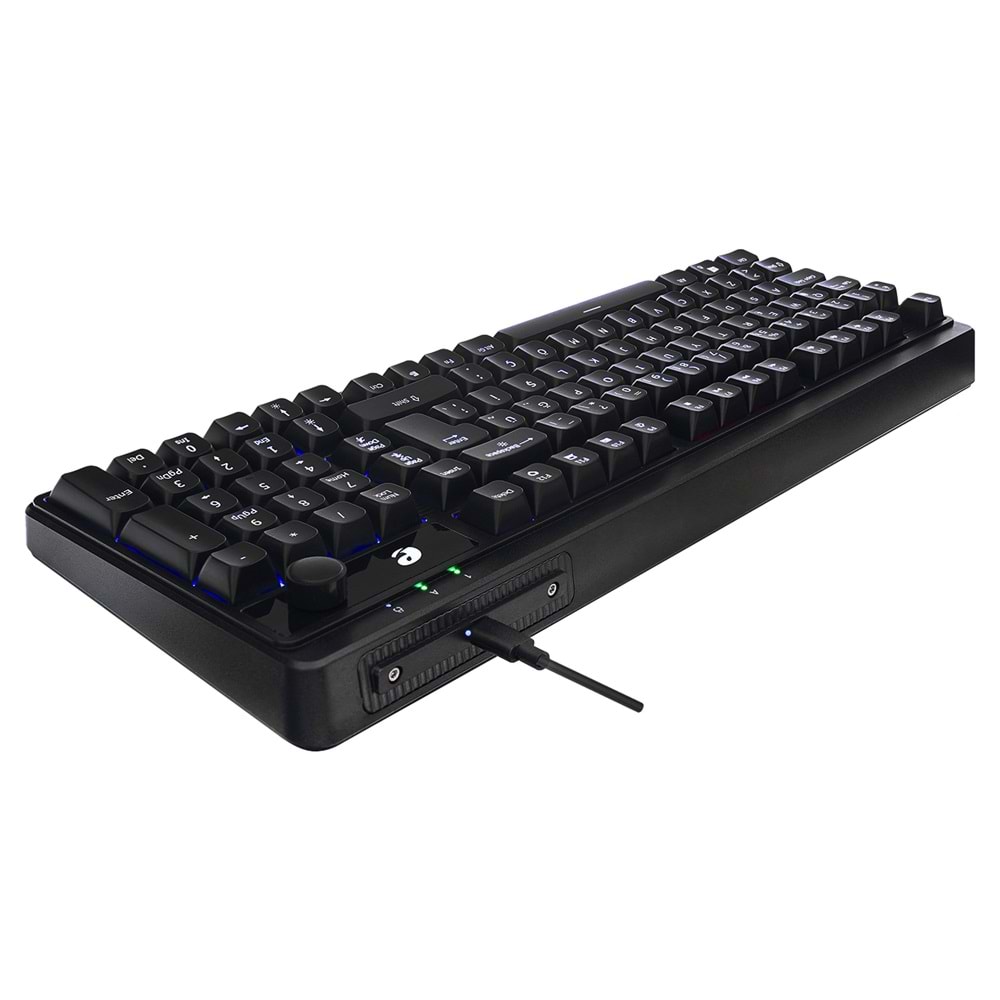 Acer eMachines EAK860 Siyah USB Rainbow Aydınlatmalı Q Standart Kompakt Klavye
