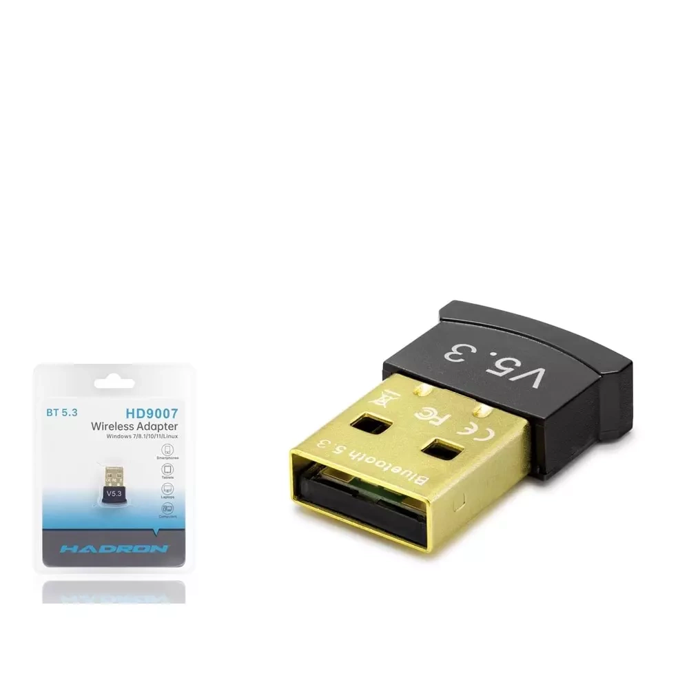 HADRON HD9007 USB Bluetooth Adaptör 5.3 - Siyah