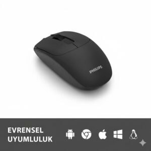 Philips SPK7398 Kablosuz 1600DPI 3 Tuşlu Optik Mouse Siyah