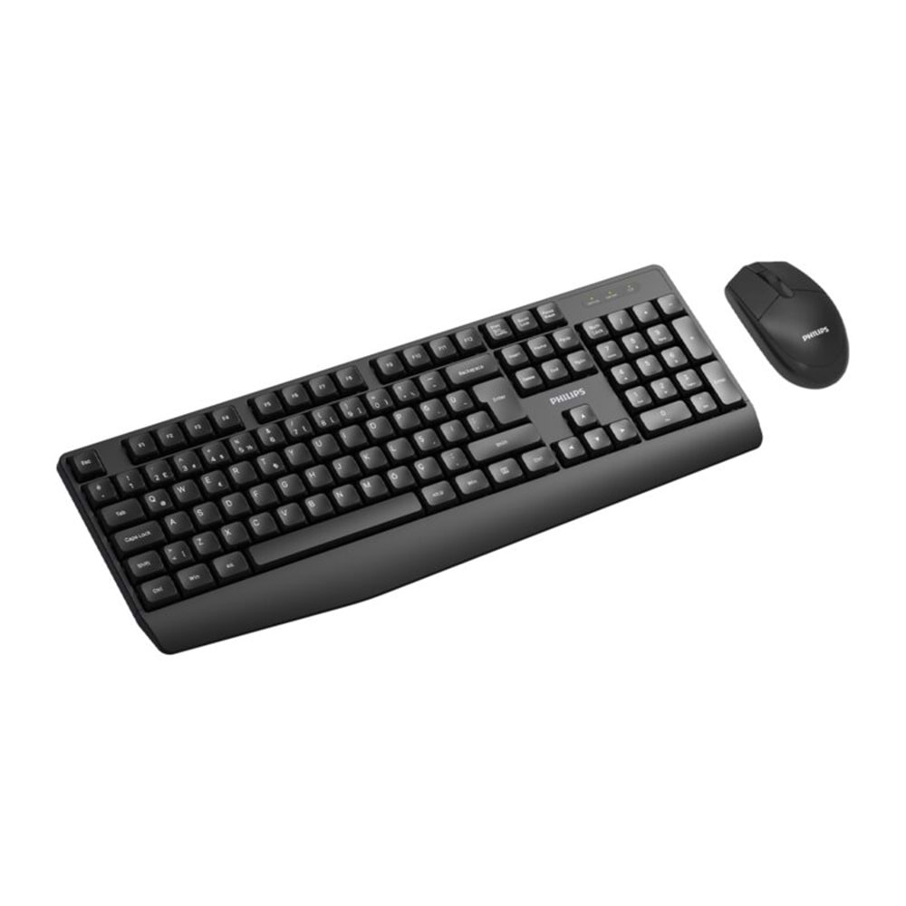 Philips SPT6337 Kablosuz Türkçe Q Klavye & Mouse Seti Siyah