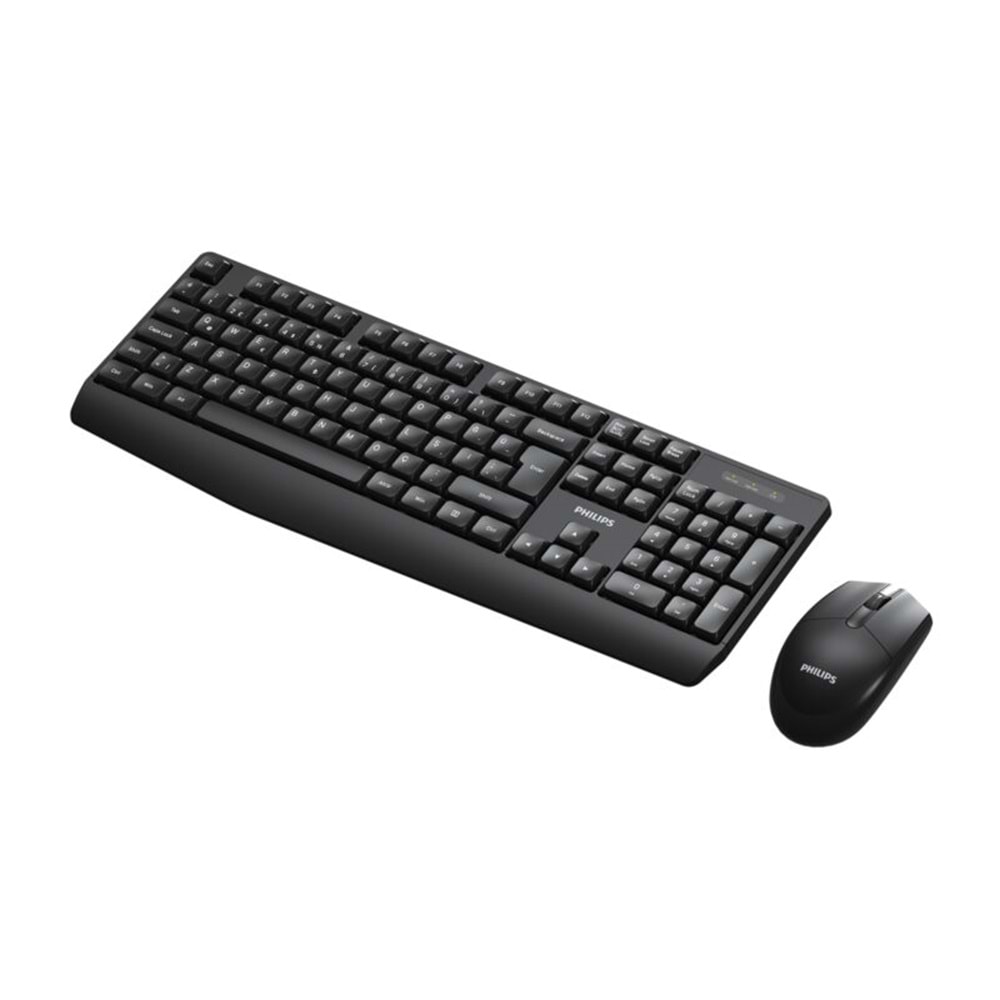 Philips SPT6337 Kablosuz Türkçe Q Klavye & Mouse Seti Siyah