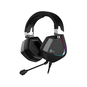 Lecoo HT402 USB + 3.5mm Jack Kablolu RGB LED Aydınlatmalı Çıkartılabilir Mikrofonlu Kulak Üstü Gaming Kulaklık Siyah