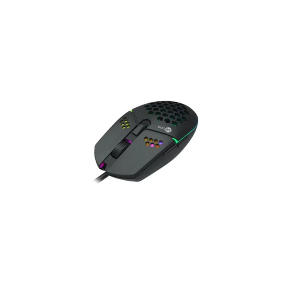 Lecoo MS105 Kablolu RGB LED Aydınlatmalı 3200DPI 6 Tuşlu Oyuncu Mouse Siyah