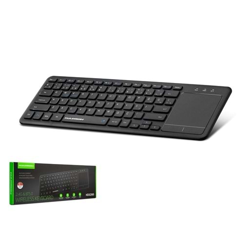 HADRON HDX2505 Dual Mode Bluetooth Klavye + Touch Pad - Siyah
