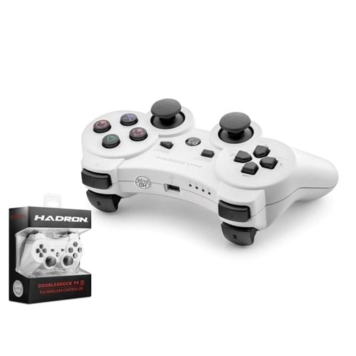 HADRON HD325B PS3 Uyumlu Kablosuz Bluetooth GamePad Oyun Kolu DoubleShock III - Beyaz